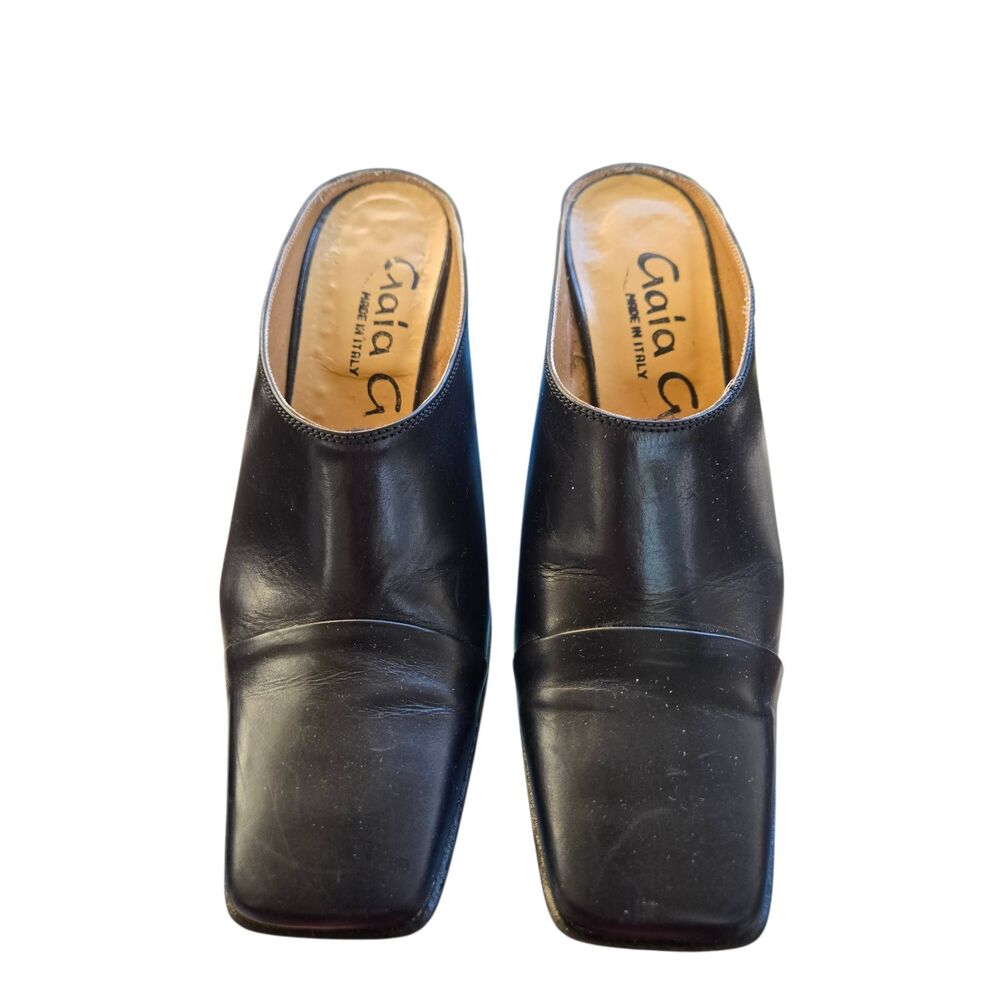 Gaia G Vintage Women's Size 7M Black Mule Heel